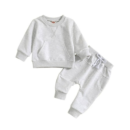 Odeerbi Toddler Boys Girls Cotton Sweatsuit Toddler Kids 2024 Fashion Cute Solid Color Long Sleeve Hooded Sweatpants with Pocket Suit Gray 12-24 Months
Odeerbi Toddler Boys Girls Cotton Sweatsuit Toddler Kids 2024 Fashion Cute Solid Color Long Sleeve Hooded Sweatpants with Pocket Suit Gray 12-24 Months