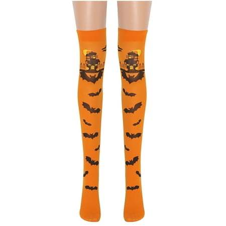 Thigh High Long Socks Bats Pumpkins Ghosts Print Over Knee Socks Cosplay Festival Stockings for Women Girls
Thigh High Long Socks Bats Pumpkins Ghosts Print Over Knee Socks Cosplay Festival Stockings for Women Girls