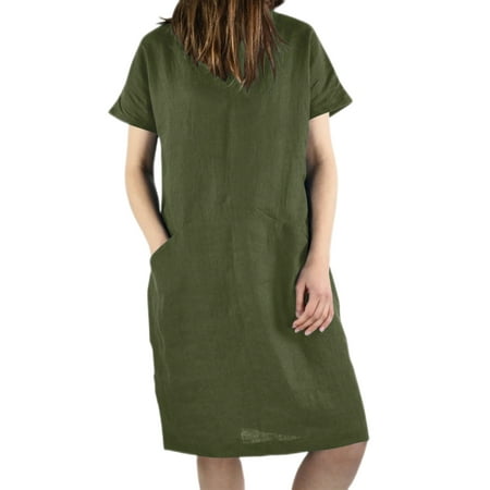 Frontwalk Pajama Dress for Women Short Sleeve Loungewear Loose Nightgowns Casual Nightshirts Sleepdress Nightdress
Frontwalk Pajama Dress for Women Short Sleeve Loungewear Loose Nightgowns Casual Nightshirts Sleepdress Nightdress