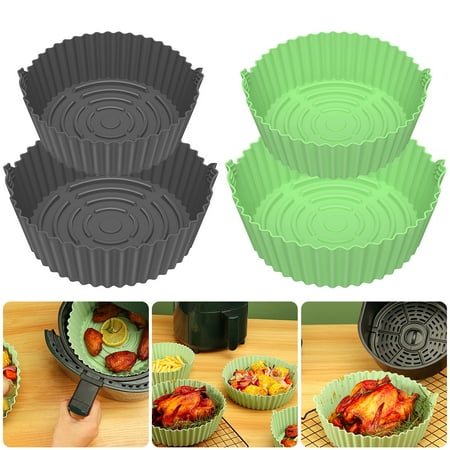 Retrok 2pcs Air Fryer Silicone Pot Liner Reusable Round Non-Stick Basket Pot Heat Resistant Accessory Replacement for Air Fryer Oven Fit For 3-4.5 QT Air Fryer (Gray)
Retrok 2pcs Air Fryer Silicone Pot Liner Reusable Round Non-Stick Basket Pot Heat Resistant Accessory Replacement for Air Fryer Oven Fit For 3-4.5 QT Air Fryer (Gray)