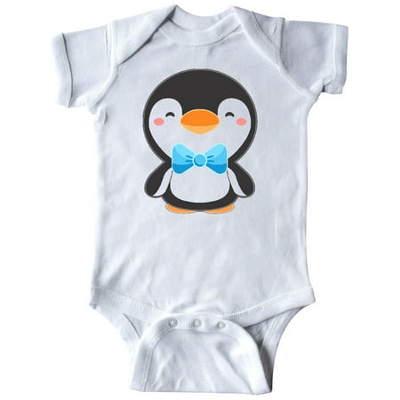 Inktastic Cute Penguin with Blue Bow Tie Gift Baby Boy or Baby Girl Bodysuit