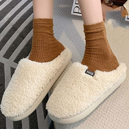 Aueoeo Gifts for Women Winter Slippers for Women Solid Color Baotou Wool Slippers Women s Indoor Home Winter Warm Leisure Cotton Slippers
Aueoeo Gifts for Women Winter Slippers for Women Solid Color Baotou Wool Slippers Women s Indoor Home Winter Warm Leisure Cotton Slippers
