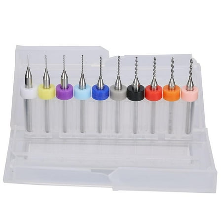 Tebru Drill Bits Tungsten Steel Drill Bits Set 10pcs 0.3-1.2mm Mini Tungsten Steel Drill Bits Kit for PCB Circuit Board
Tebru Drill Bits Tungsten Steel Drill Bits Set 10pcs 0.3-1.2mm Mini Tungsten Steel Drill Bits Kit for PCB Circuit Board