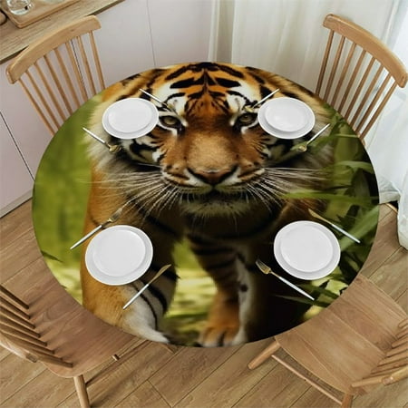 FUMJ Tiger Forest Wildlife Round Table Cover for Picnic Dining Kitchen Farmhouse 100% Polyester Fiber 31 -35
FUMJ Tiger Forest Wildlife Round Table Cover for Picnic Dining Kitchen Farmhouse 100% Polyester Fiber 31 -35