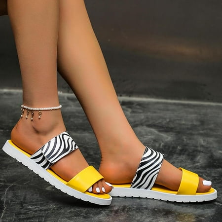 KBODIU Sandals Women Athletic Comfortable Outdoor Sandals with Arch Support Walking Sandals Fashion Casual Sandals Leopard Outdoor Flat Heels Beach Slippers for Spot/Beach/Travel/Home Yellow 35
KBODIU Sandals Women Athletic Comfortable Outdoor Sandals with Arch Support Walking Sandals Fashion Casual Sandals Leopard Outdoor Flat Heels Beach Slippers for Spot/Beach/Travel/Home Yellow 35