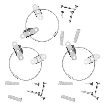 3 Sets Furniture Anchor Stainless Steel Falling Furniture Prevention Anchor