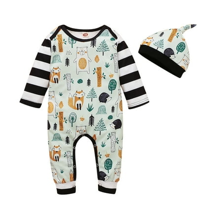 NZRVAWS Newborn Baby Boys Outfits 3 Months Baby Boys Jumpsuit 6 Months Baby Boys Bodysuit Foxes Print Stripe Romper Hat 2Pcs Winter Clothes Set White
NZRVAWS Newborn Baby Boys Outfits 3 Months Baby Boys Jumpsuit 6 Months Baby Boys Bodysuit Foxes Print Stripe Romper Hat 2Pcs Winter Clothes Set White