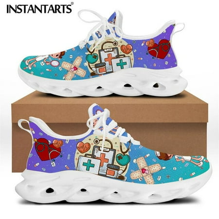 INSTANTARTS Brand Design Women Sneakers White Nursing Shoes Cute Cartoon Nurse Doctor Medical Print Light Lace-up Flats Footwear
INSTANTARTS Brand Design Women Sneakers White Nursing Shoes Cute Cartoon Nurse Doctor Medical Print Light Lace-up Flats Footwear