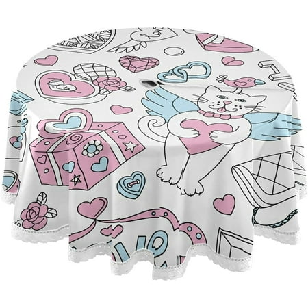 Hyjoy Outdoor Tablecloth 60 Inch Flying Cats Love Waterproof Round Tablecloth with Umbrella Hole and Zipper for Backyard Party BBQ Decor
Hyjoy Outdoor Tablecloth 60 Inch Flying Cats Love Waterproof Round Tablecloth with Umbrella Hole and Zipper for Backyard Party BBQ Decor