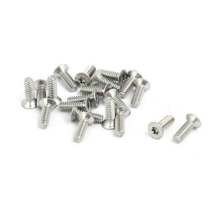 M1.6x5mm T4 304 Stainless Steel Flat Torx Head Screw 20pcs