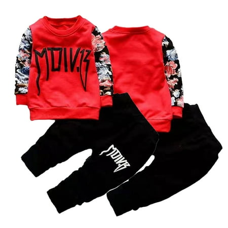 Godderr Fall Outfits Baby Pullover Sweatshirt & Pants Outfit Fashion Alphabet Print Sweatsuit for Toddler Boys
Godderr Fall Outfits Baby Pullover Sweatshirt & Pants Outfit Fashion Alphabet Print Sweatsuit for Toddler Boys