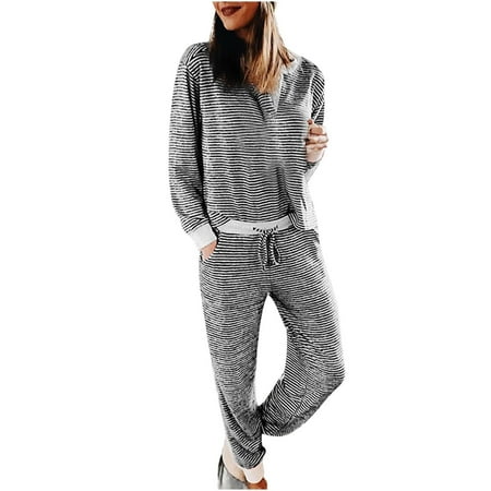 Women s Lounge Sets Pajamas Set 2 Piece Long Sleeve Tops and Drawstring Sweatpants Workout Outfits Sets Tracksuits
Women s Lounge Sets Pajamas Set 2 Piece Long Sleeve Tops and Drawstring Sweatpants Workout Outfits Sets Tracksuits