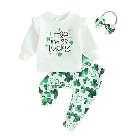 Wallarenear Toddler Girls Outfits Shamrock Print Long Sleeve Sweatshirt Tops Sweatpants White 6-12 Months
Wallarenear Toddler Girls Outfits Shamrock Print Long Sleeve Sweatshirt Tops Sweatpants White 6-12 Months