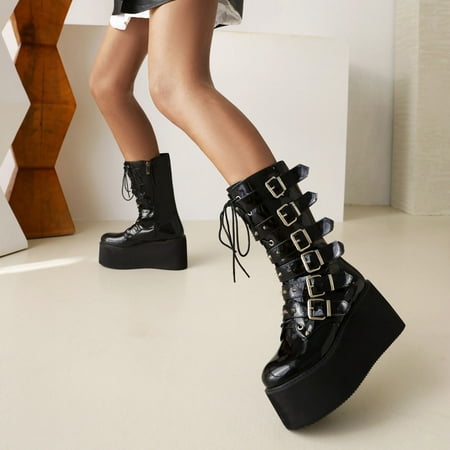 YOTAMI Men s Boots Fall And Winter Plus Size Platform Platform Ladies Mid-top Boots Retro Black
YOTAMI Men s Boots Fall And Winter Plus Size Platform Platform Ladies Mid-top Boots Retro Black