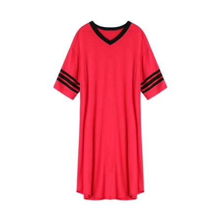 Tregren Women s Nightgown Cotton Novelty Sleepshirts V Neck Short Sleeve Sleep Shirt Loose Comfy Pajama Sleepwear S-XL
Tregren Women s Nightgown Cotton Novelty Sleepshirts V Neck Short Sleeve Sleep Shirt Loose Comfy Pajama Sleepwear S-XL