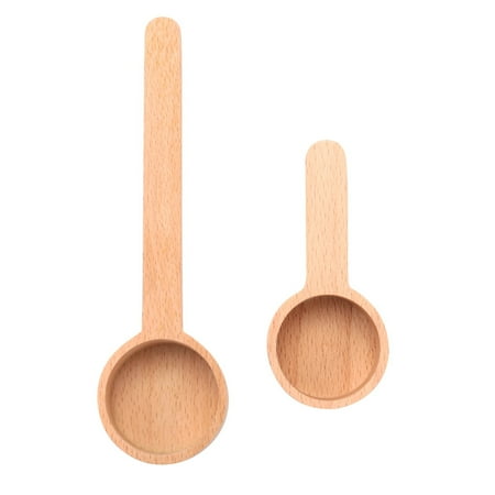 2Pcs Wooden Coffee Scoop 3.93inch 6.61inch Coffee Scoop Wood Scoop