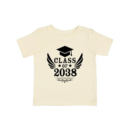 Inktastic Class of 2038 with Graduation Cap and Wings Gift Baby Boy or Baby Girl T-Shirt