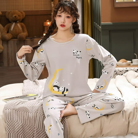 QWZNDZGR Couple Knitted Cotton Cartoon Panda Pajamas for Women Casual Pyjama Long Sleeved Plaid Pants Sleepwear Sets Fashion Homewear 4XL
QWZNDZGR Couple Knitted Cotton Cartoon Panda Pajamas for Women Casual Pyjama Long Sleeved Plaid Pants Sleepwear Sets Fashion Homewear 4XL