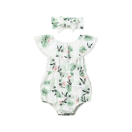 Canrulo Infant Newborn Baby Girl Ruffle Tassel Sleeveless Romper Jumpsuit and Headband Outfits White 12-18 Months
Canrulo Infant Newborn Baby Girl Ruffle Tassel Sleeveless Romper Jumpsuit and Headband Outfits White 12-18 Months