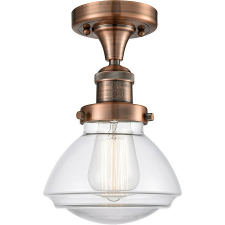 Antique Copper Tone Semi Flush 7 Wide Steel/Cast Brass/Glass Medium Base 1 Light Fixture
Antique Copper Tone Semi Flush 7 Wide Steel/Cast Brass/Glass Medium Base 1 Light Fixture