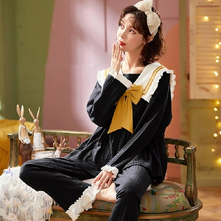 DanceeMangoo Fashion Autumn Winter Princess Retro Style Pajamas Sets for Women Cotton Purple Soft Sleepwear Suit Home Loose Nightwear Set
DanceeMangoo Fashion Autumn Winter Princess Retro Style Pajamas Sets for Women Cotton Purple Soft Sleepwear Suit Home Loose Nightwear Set