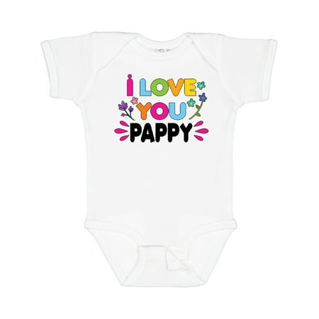 Inktastic I Love You Pappy with Flowers Gift Baby Girl Bodysuit