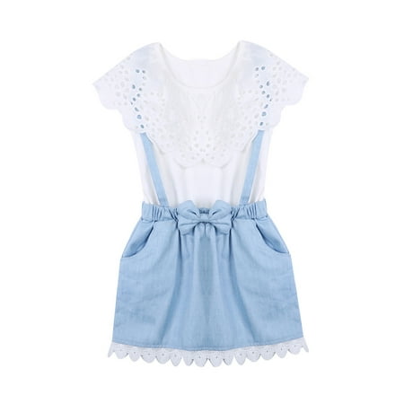 2-7T Little Girl Lace Lotus Collar Jeans Dress Summer Ruffle Short Dress Causal Clothes
2-7T Little Girl Lace Lotus Collar Jeans Dress Summer Ruffle Short Dress Causal Clothes
