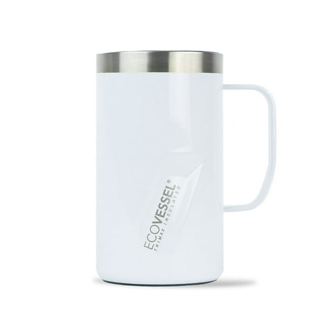 EcoVessel Transit Trimax Triple Insulated Stainless Steel Travel Mug / Coffee Mug with Slider Lid & Ergonomic Handle - 16oz (White Pearl)
EcoVessel Transit Trimax Triple Insulated Stainless Steel Travel Mug / Coffee Mug with Slider Lid & Ergonomic Handle - 16oz (White Pearl)