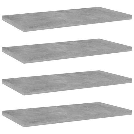 LHCER Bookshelf Boards 4 pcs Concrete Gray 15.7 x7.9 x0.6