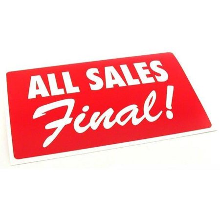 All Sales Final Display Sign Showcase Window Wall Unit