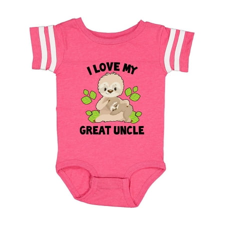 Inktastic Cute Sloth I Love My Great Uncle with Green Leaves Gift Baby Boy or Baby Girl Bodysuit
Inktastic Cute Sloth I Love My Great Uncle with Green Leaves Gift Baby Boy or Baby Girl Bodysuit