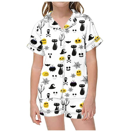 Fainosmny 2 Piece Sets Halloween Pajamas For Kids Sleepwear Set Children Graphic Print Loungewear Pajamas Set Short Sleeve Button Shirt Shorts Pajama Set
Fainosmny 2 Piece Sets Halloween Pajamas For Kids Sleepwear Set Children Graphic Print Loungewear Pajamas Set Short Sleeve Button Shirt Shorts Pajama Set
