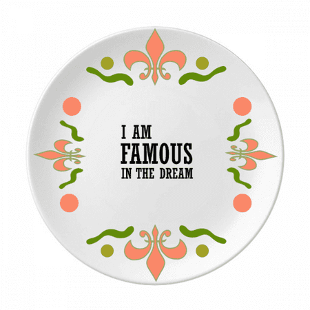 

I Am Famous In The Dream Art Deco Fashion Flower Ceramics Plate Tableware Dinner Dish