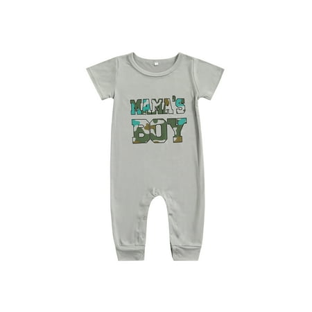 Canrulo Newborn Infant Baby MAMA S BOY Romper Short Sleeve Letter Print Bodysuit Jumpsuit Playsuit Gray 12-18 Months
Canrulo Newborn Infant Baby MAMA S BOY Romper Short Sleeve Letter Print Bodysuit Jumpsuit Playsuit Gray 12-18 Months
