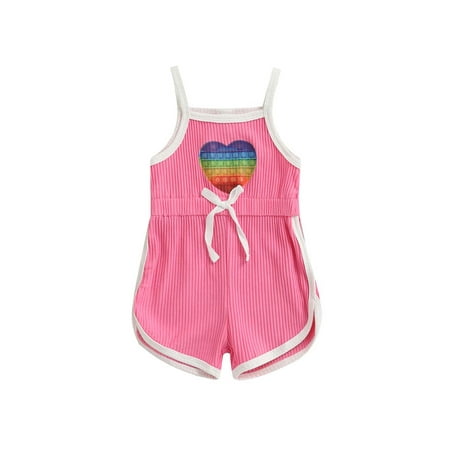 Suanret Summer Kids Girls Cute Jumpsuits Pants Sleeveless Heart Shaped Print Strap Elastic Waist Playsuits Rosy 2-3 Years
Suanret Summer Kids Girls Cute Jumpsuits Pants Sleeveless Heart Shaped Print Strap Elastic Waist Playsuits Rosy 2-3 Years