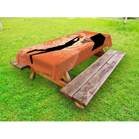 Basketball Outdoor Tablecloth Basketball Player Silhouette Athlete Competition Championship Promotion Decorative Washable Fabric Picnic Tablecloth 58 X 104 Inches Pale Orange Black by Ambesonne
Basketball Outdoor Tablecloth Basketball Player Silhouette Athlete Competition Championship Promotion Decorative Washable Fabric Picnic Tablecloth 58 X 104 Inches Pale Orange Black by Ambesonne
