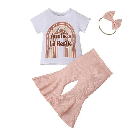 Girls Europe and The United States Summer Rainbow Printed Short Sleeved Top + Flared Long Pants + Scrunchie with Three Piece Children s Suit Checke Top and Bottom Active Wear for Teen Girls Teens Two
Girls Europe and The United States Summer Rainbow Printed Short Sleeved Top + Flared Long Pants + Scrunchie with Three Piece Children s Suit Checke Top and Bottom Active Wear for Teen Girls Teens Two