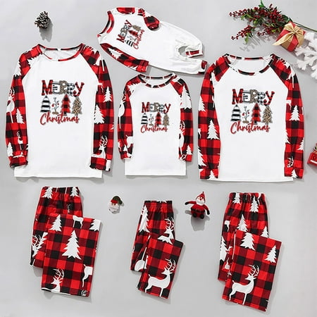 LINMOUA Children s Christmas Parent-Child Suit Round Neck Long Sleeve Plaid Christmas Homewear Suit
LINMOUA Children s Christmas Parent-Child Suit Round Neck Long Sleeve Plaid Christmas Homewear Suit