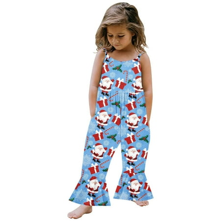 Toddler Girls Bodysuits Christmas Sleeveless Cartoon Prints Romper Bell Bottoms Flare Jumpsuit Clothes For 2-3 Years
Toddler Girls Bodysuits Christmas Sleeveless Cartoon Prints Romper Bell Bottoms Flare Jumpsuit Clothes For 2-3 Years