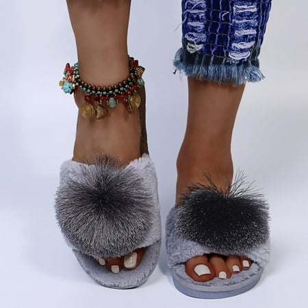 Slippers Womens All Season Fashion Furry Warm Slippers Ladies Casual Flat Slip On Shoes
Slippers Womens All Season Fashion Furry Warm Slippers Ladies Casual Flat Slip On Shoes