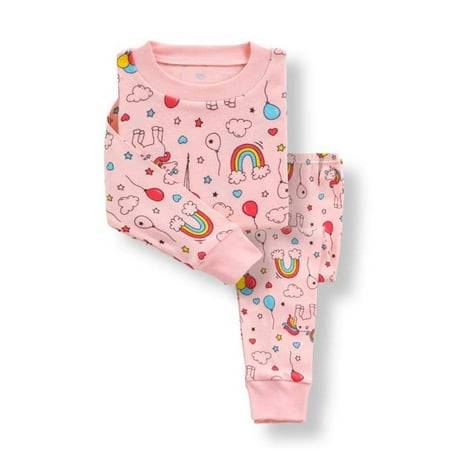 BenBen PRP1218 Rainbows Pajamas for Kids Pink - 12-18 Months