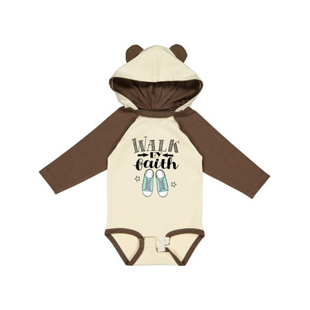 Inktastic Walk by Faith Quote Gift Baby Boy or Baby Girl Long Sleeve Bodysuit