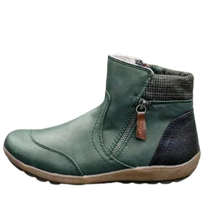 Womens PU Warm Boots Double Side Zipper Snow Winter Outdoor Walking Boots Fashion Casual Shoes 40 Green
Womens PU Warm Boots Double Side Zipper Snow Winter Outdoor Walking Boots Fashion Casual Shoes 40 Green