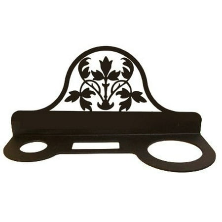 Village Wrought Iron HD-173 Floral Hair Dryer Rack - Black