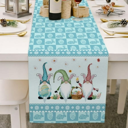 Cotton Linen Table Runner Dresser Scarves Happy Easter Gnomes Carrrot Rabbit Bunny Colorful Eggs Non-Slip Rectangle Table Setting Decor for Spring Party Holiday Dinner Home 13 x 70 in
Cotton Linen Table Runner Dresser Scarves Happy Easter Gnomes Carrrot Rabbit Bunny Colorful Eggs Non-Slip Rectangle Table Setting Decor for Spring Party Holiday Dinner Home 13 x 70 in
