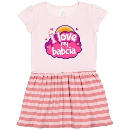 Inktastic I Love My Babcia Girls Gift Toddler Girl Dress