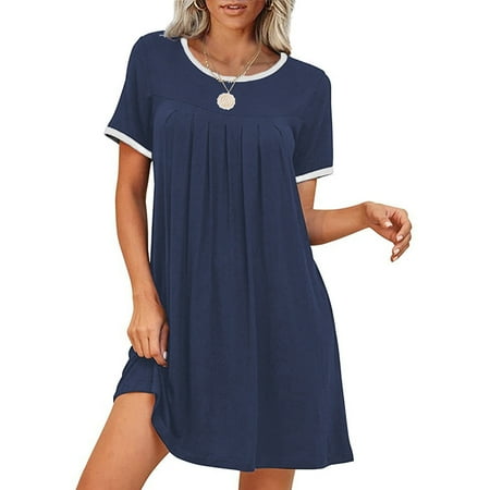 Yskkt Women Sleepwear Short Sleeve Nightgown Soft Sleepshirt Nightshirt Casual Loungewear
Yskkt Women Sleepwear Short Sleeve Nightgown Soft Sleepshirt Nightshirt Casual Loungewear
