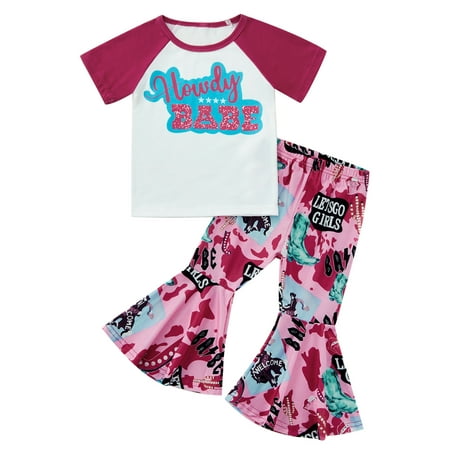 Eyicmarn Baby Girls Summer Clothes Set Letter-print Short-sleeved Tops Floral Print Flared Trousers Pants Suit
Eyicmarn Baby Girls Summer Clothes Set Letter-print Short-sleeved Tops Floral Print Flared Trousers Pants Suit