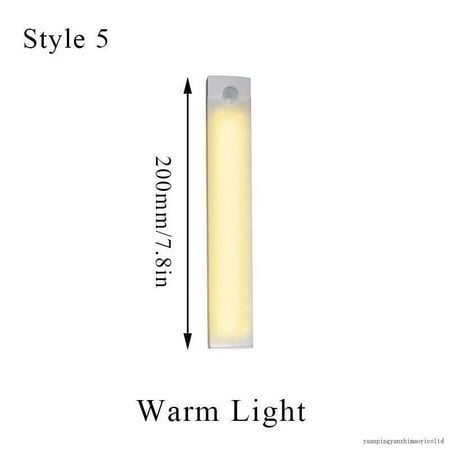 Wireless LED PIR Motion Sensor Light Cabinet Closet Lamp USB Rechargeable Strip