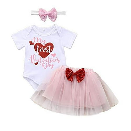 StylesILove Baby Girls My First Valentine s Day Short Sleeve Bodysuit and Pink Tutu Skirt with Bow Headband 3pcs Outfit (80/6-12 Months) 
StylesILove Baby Girls My First Valentine s Day Short Sleeve Bodysuit and Pink Tutu Skirt with Bow Headband 3pcs Outfit (80/6-12 Months)